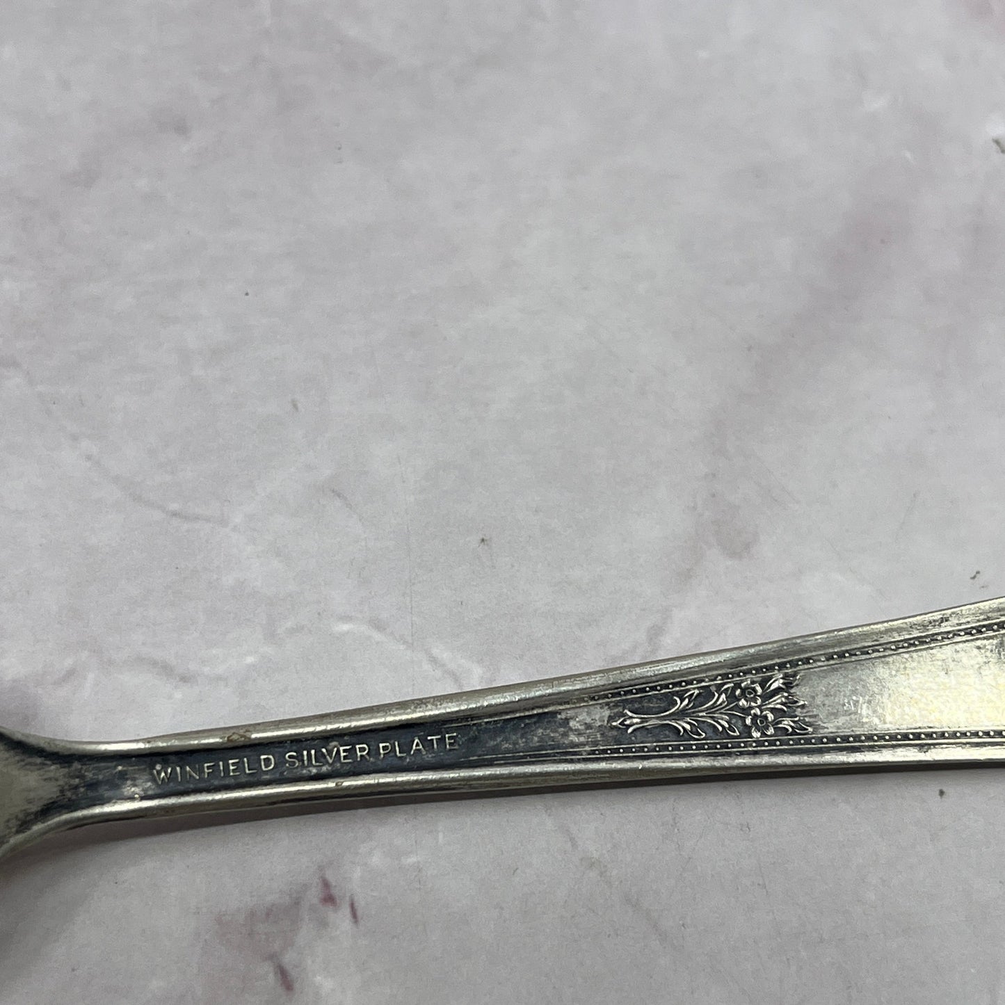 Winfield Silver Plate Bouquet Spoon 6" Vintage Silverplate TC5-OS-27