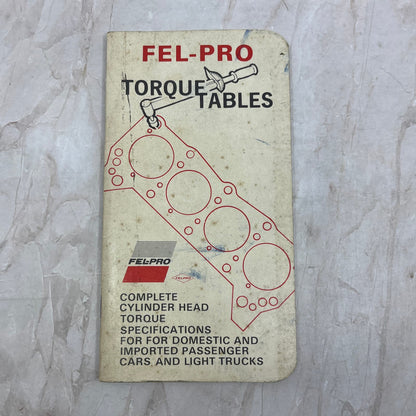 1970s Fel-Pro Torque Tables Cylinder Head Torque Specs Advertising Booklet TG8-Z