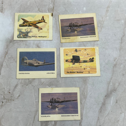Vintage Lot Of 5 Cracker Jack Mini Airplane Cards AE6