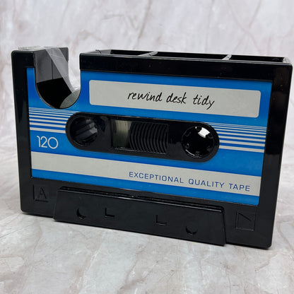 VTG Rewind Desk Tidy Cassette Tape Desktop Pen Pencil Caddy Tape Dispenser TF4