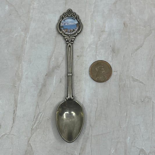 Vintage Queenstown Lake Wakatipu New Zealand Enamel Souvenir Spoon TG9-SP