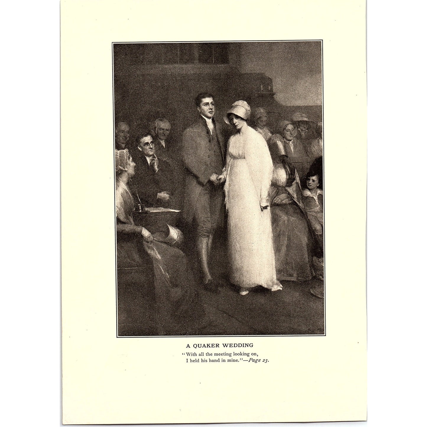 c1920 The Mariner's Wife Henri Bource Vintage Art Print 6x9" V17