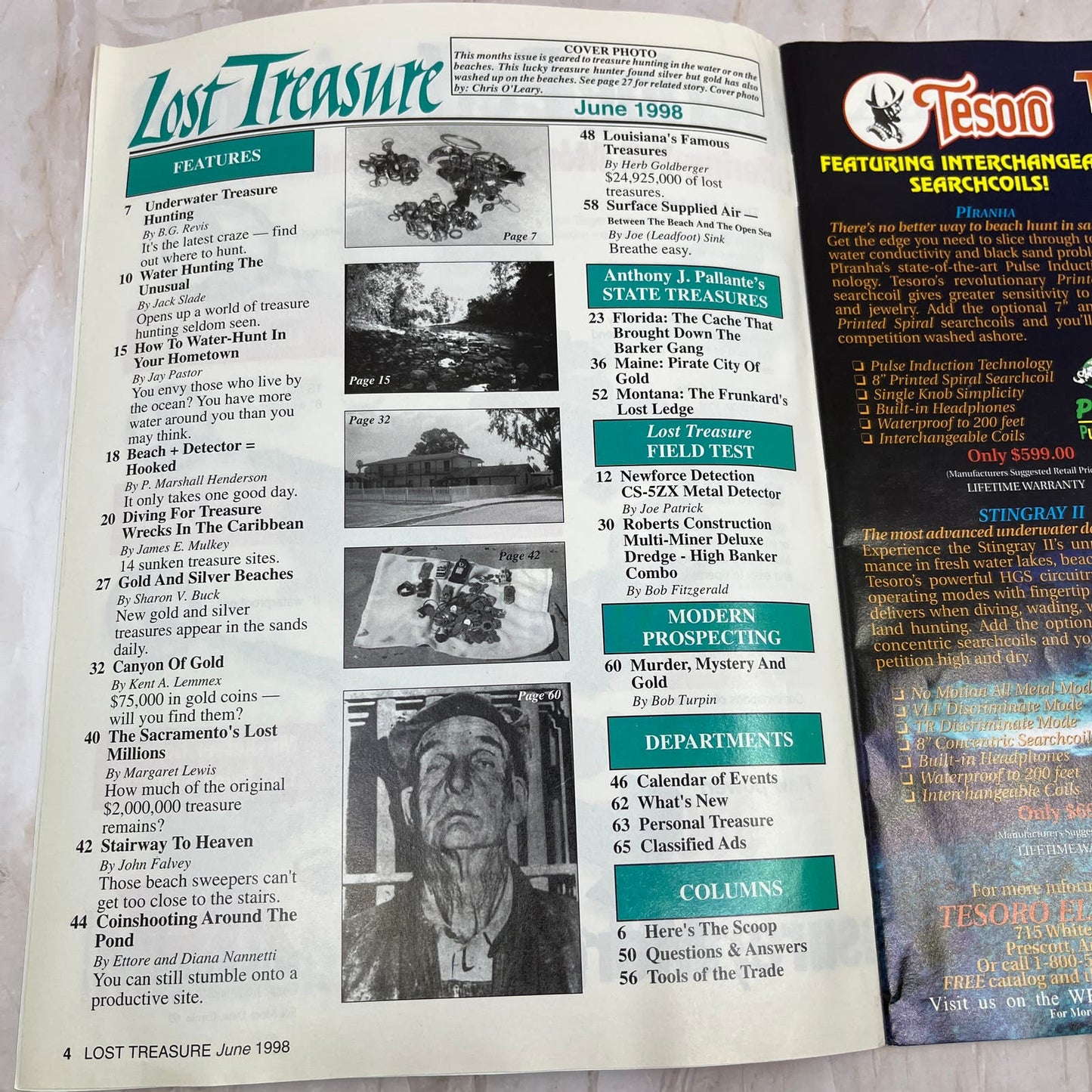 1998 June - Lost Treasure Magazine - Treasure Hunting Gold Prospecting M13