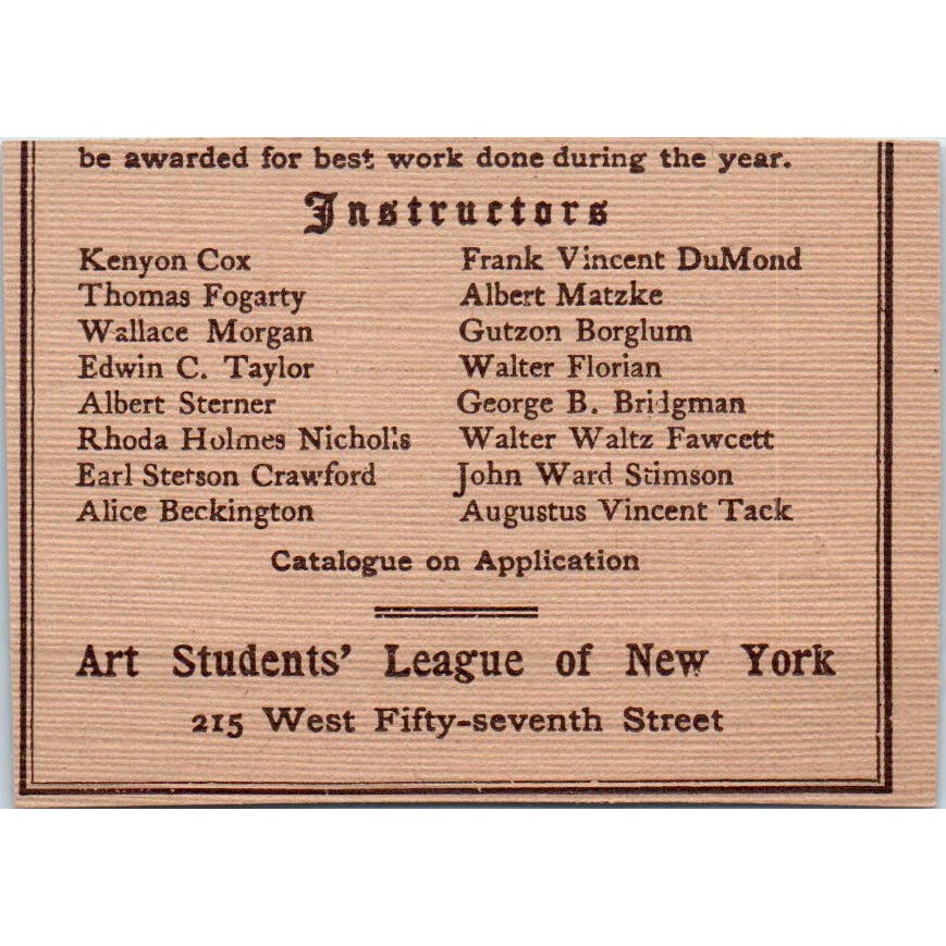 Katz Art Gallery Columbus Ave. NY c1905 Victorian Ad AE9-MA9