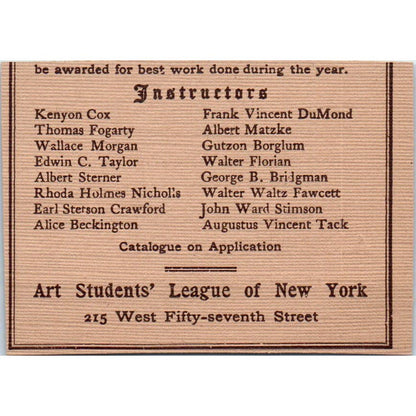 Katz Art Gallery Columbus Ave. NY c1905 Victorian Ad AE9-MA9