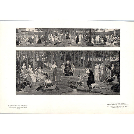 Hemicycle of the Sorbonne - Puvis De Chavannes c1905 Art Print D12
