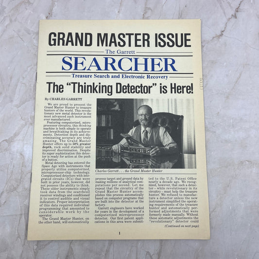 1988 May - The Garrett Searcher Newsletter Treasure Hunting Metal Detectors M20