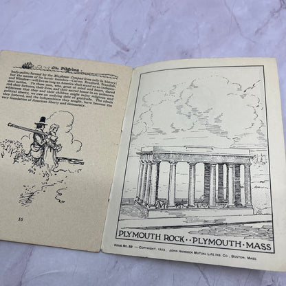 1923 The Story of the Pilgrims - John Hancock Mutual Life Promo Book TH2-BO1