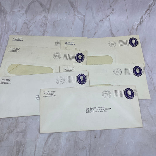 1950s Lot G. & W.H. Corson Inc. Plymouth Meeting Postal Cover Envelopes L4-4-13