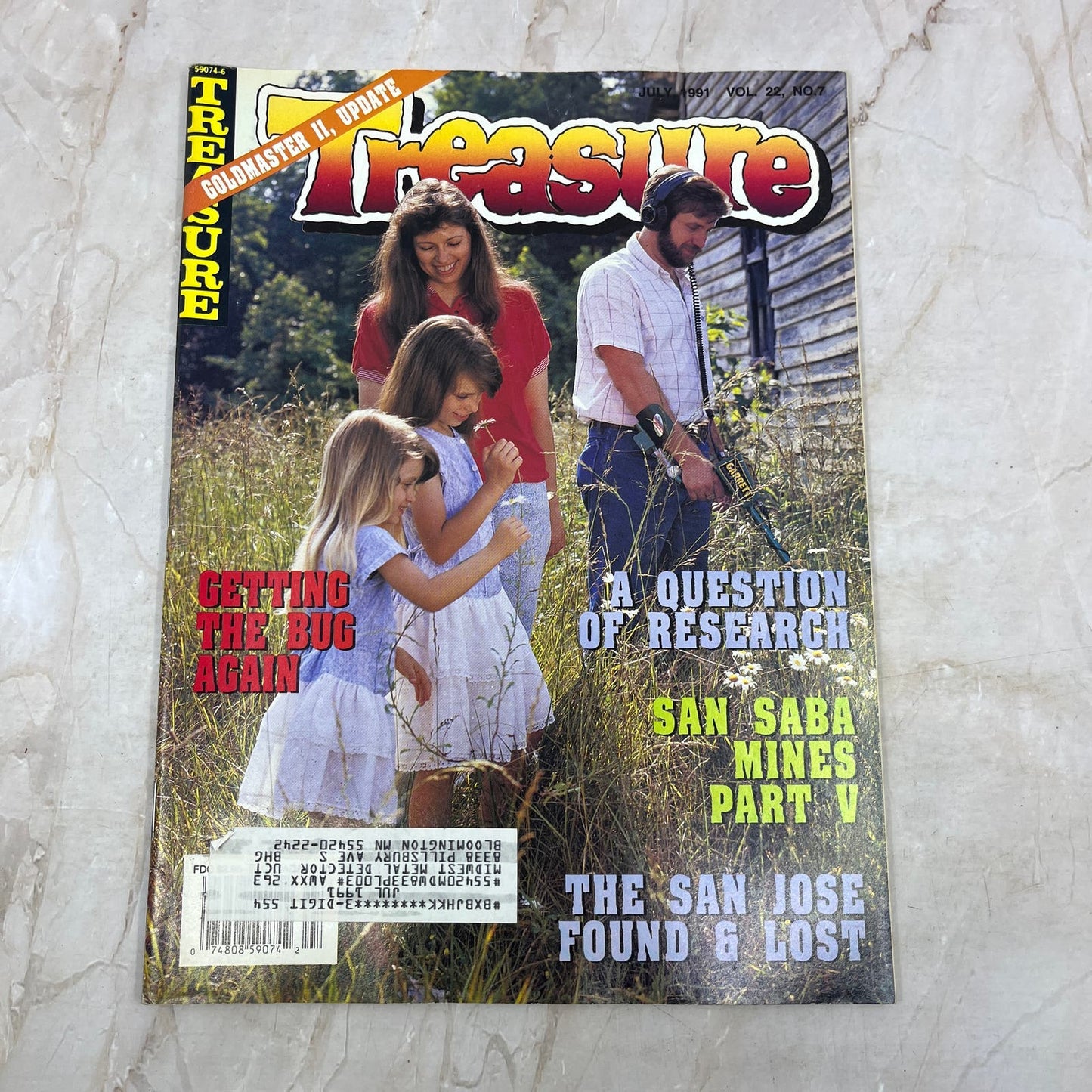 1991 July - Treasure Magazine - Treasure Hunting Prospecting Metal Detector M16