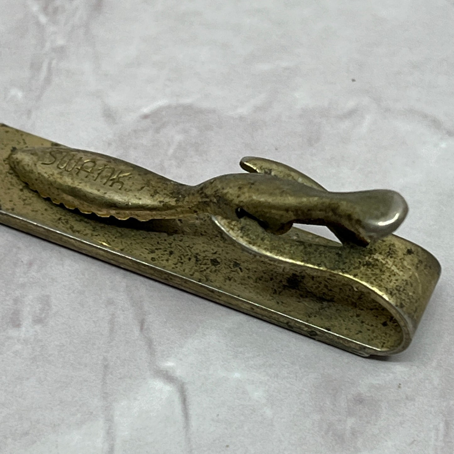 Vintage MCM Swank Agate Tie Clip Clasp Tie Bar SC1