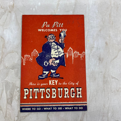 c1945 Pa Pitt Pittsburgh PA Visitors Tourist Welcome Guide TF5-L2