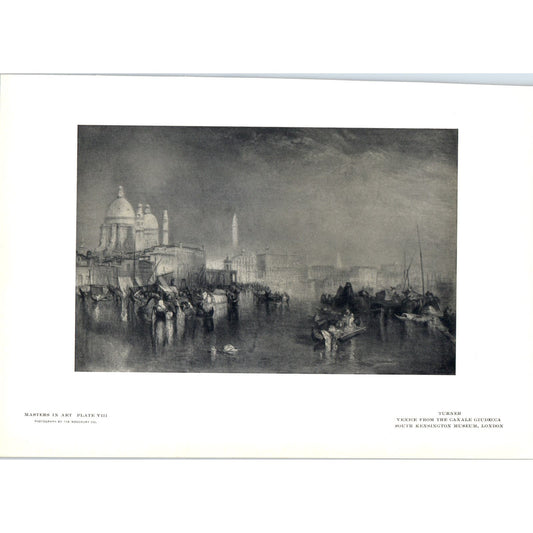 Venice from the Canale Giudecca - Turner c1905 Art Print D12