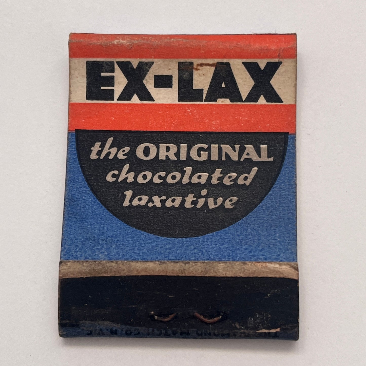 Ex-Lax Chocolate Flavored Laxative Vintage Matchbook Cover TB8-MB-7
