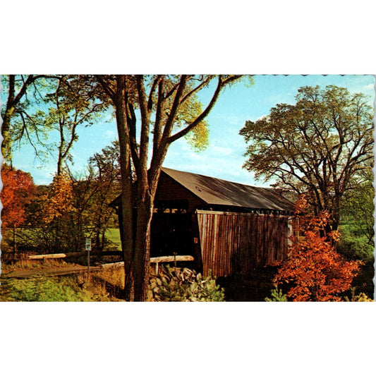 Bement Covered Bridge 14 Bradford NH Vintage Covered Bridge Postcard PC15