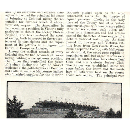 Book-Makers on the Hill Flemington Course Melbourne 1892 Magazine Print AK5-H8