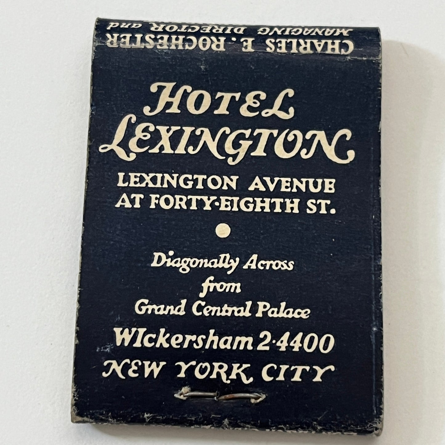 Hotel Lexington 48th St New York City Vintage Matchbook Cover TB6-MB1-4