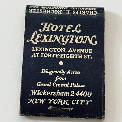 Hotel Lexington 48th St New York City Vintage Matchbook Cover TB6-MB1-4