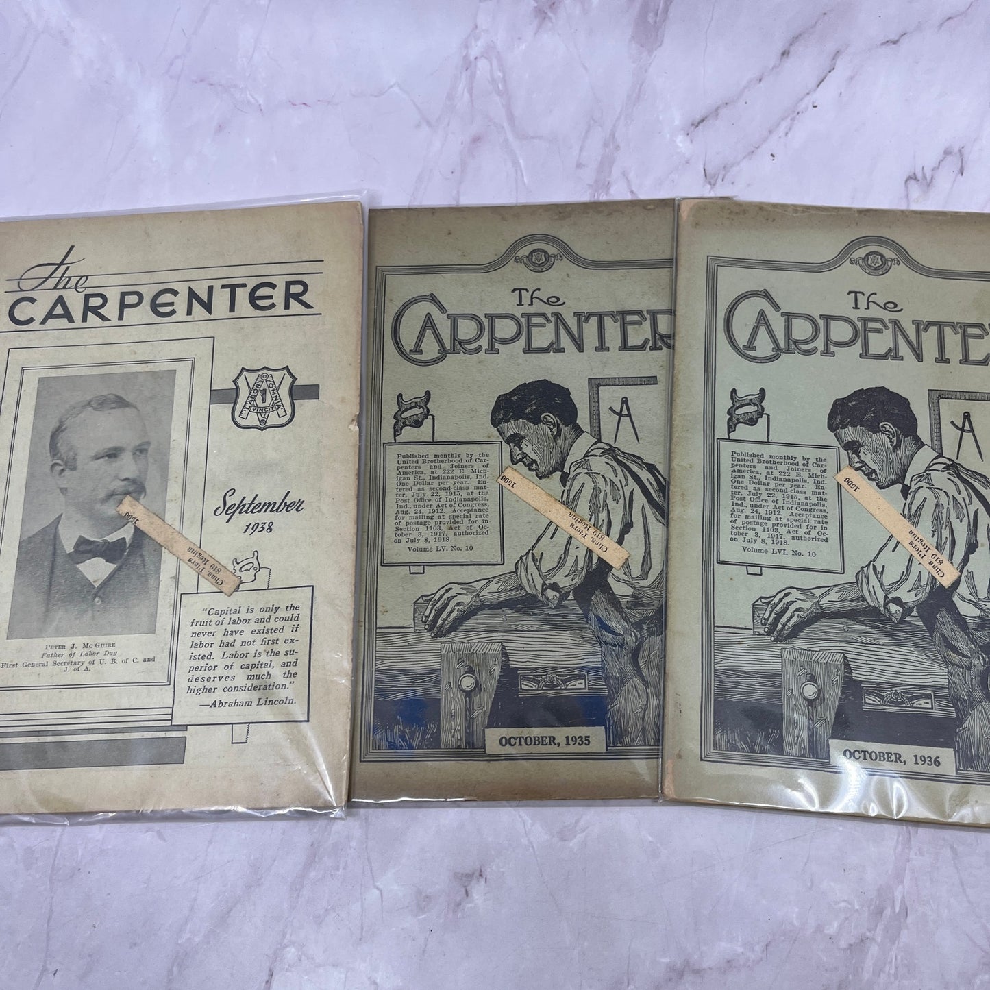 1930s The Carpenter Magazine Lot of 14 Issues L1-6