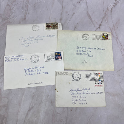 1970-80s Lot Clarence, Sophia & Josephine Holland Audubon PA Envelopes L4-4-9