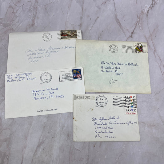 1970-80s Lot Clarence, Sophia & Josephine Holland Audubon PA Envelopes L4-4-9