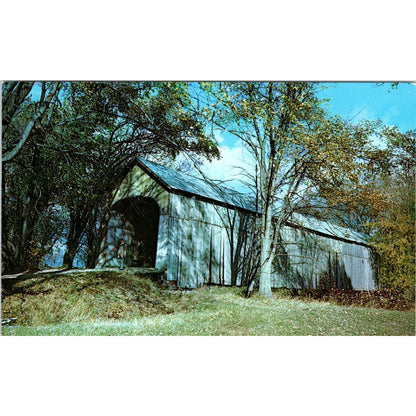 Otter Creek Salisbury Cornwall Addison County Covered Bridge Postcard PB13