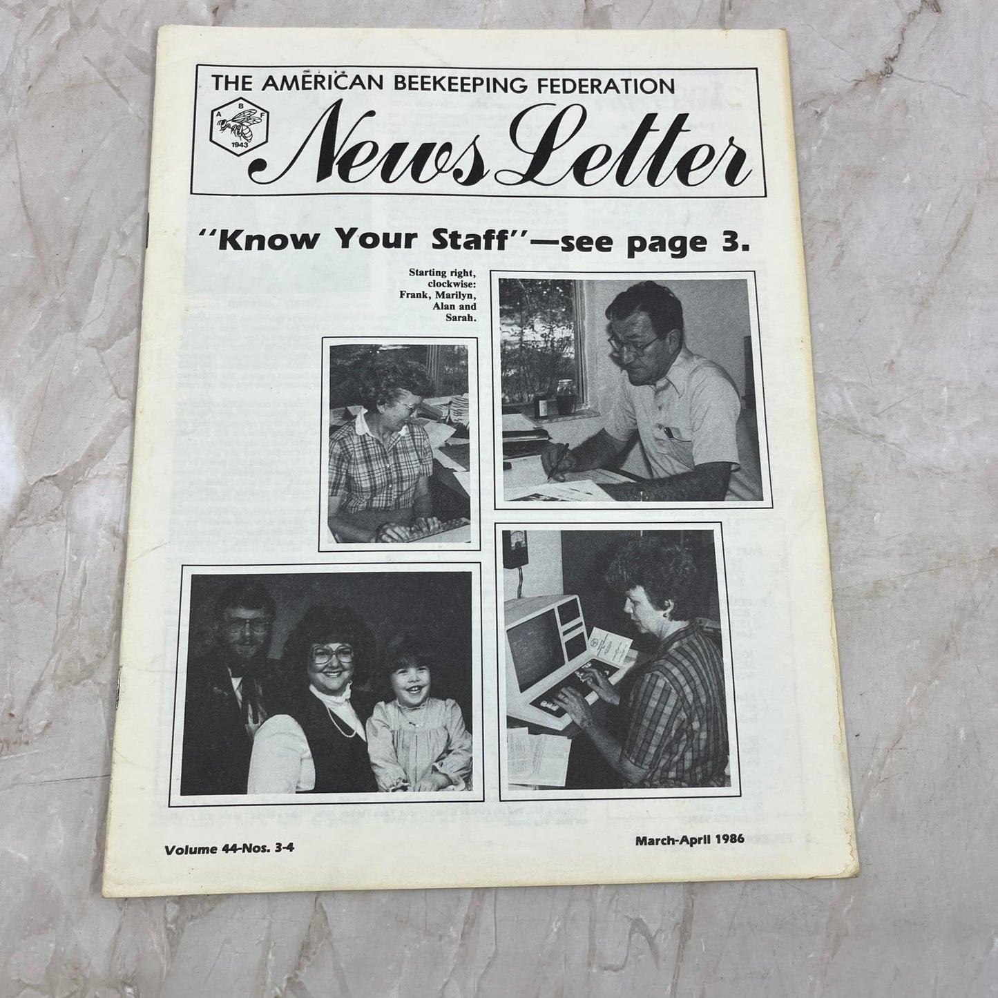 1986 Mar/Apr American Beekeeping Federation Newsletter Gainesville FL M15