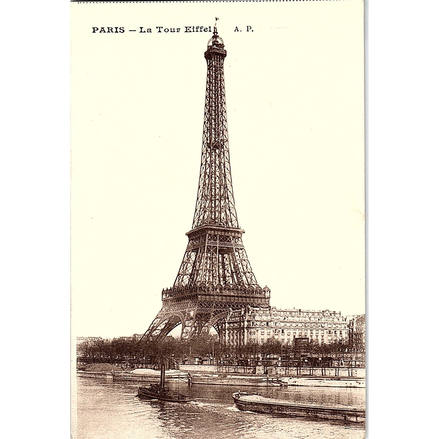 Paris La Tour Eiffel French Antique Postcard PE18