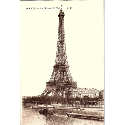 Paris La Tour Eiffel French Antique Postcard PE18
