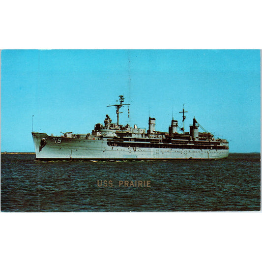 USS Prairie Blank Back Vintage Postcard PE2