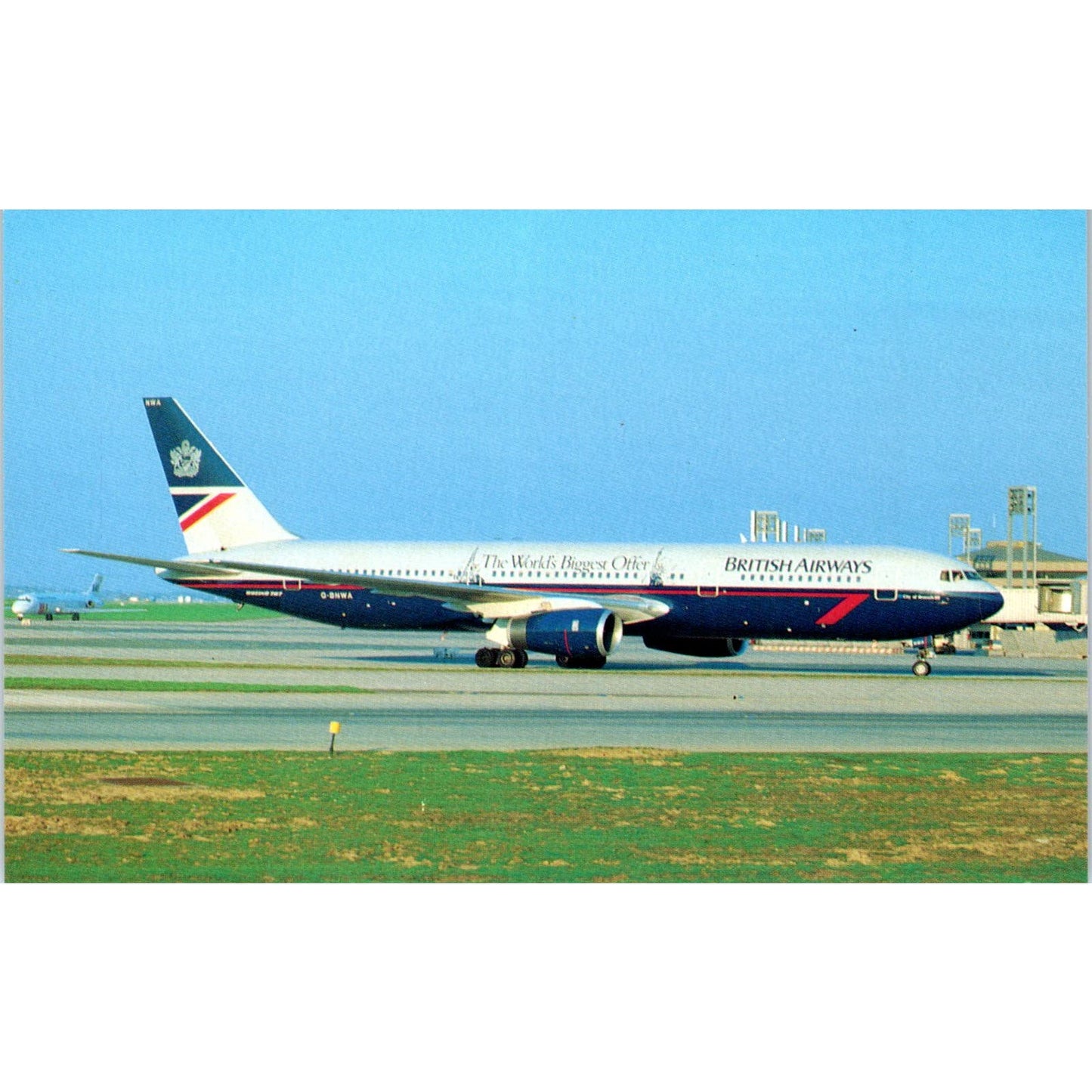 British Airways Boeing B-767-336 G-BNWA Vintage Postcard TG8-PC