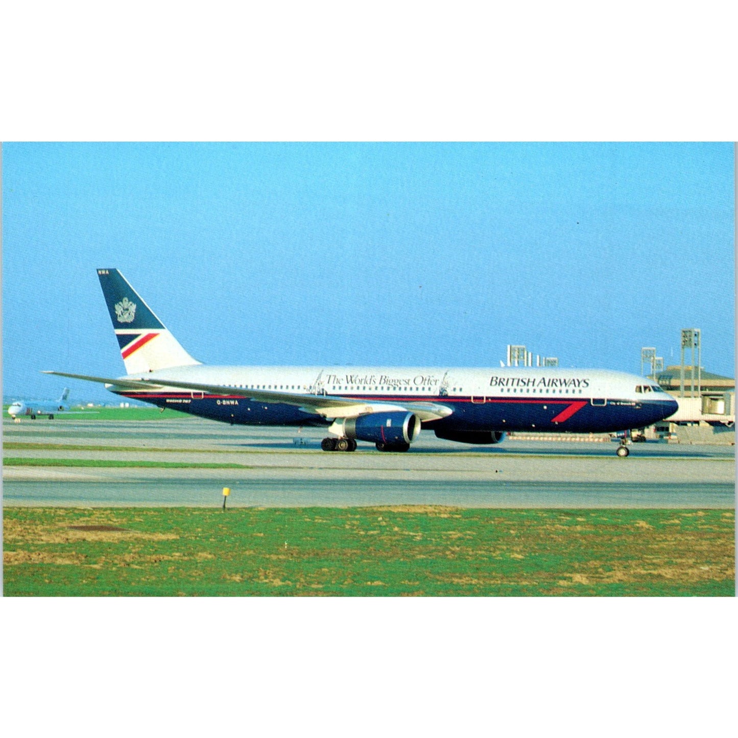 British Airways Boeing B-767-336 G-BNWA Vintage Postcard P4-5