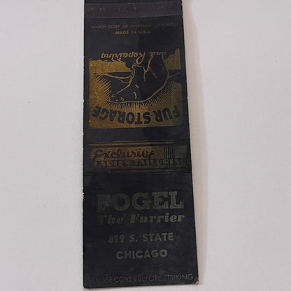 Fogel the Furrier 899 S. State Chicago Vintage Matchbook Cover TB6-MB1-15