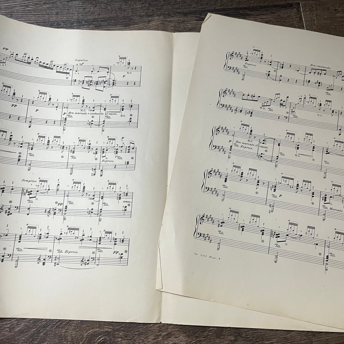 The Celebrated Last Hope for Piano L.M. Gottschalk 1907 Sheet Music V13