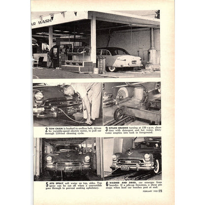 They Wash 2 Cars a Minute - Auto Laundering Carwash 2-Page 1955 Article AG1-4