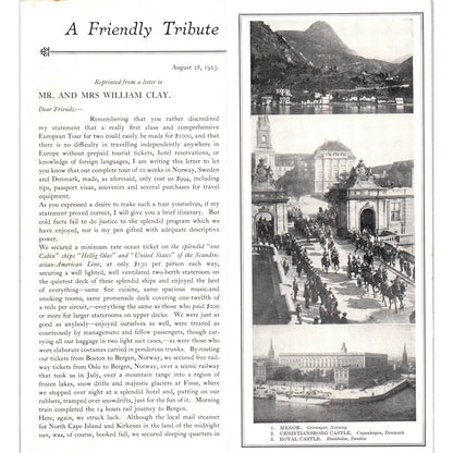 1923 Ten Weeks in the Scandinavian Wonderlands Scandinavian-American Line AF7-E9