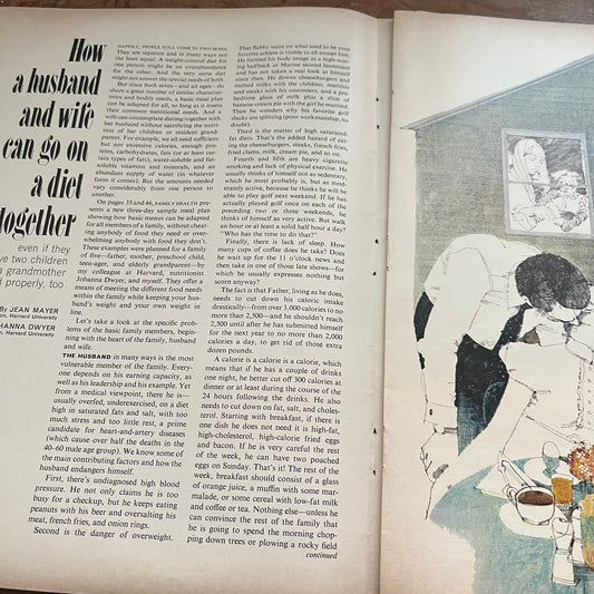 Plan for Husband and Wife to Go on a Diet Together Jean Mayer 1972 Ad AF3-15