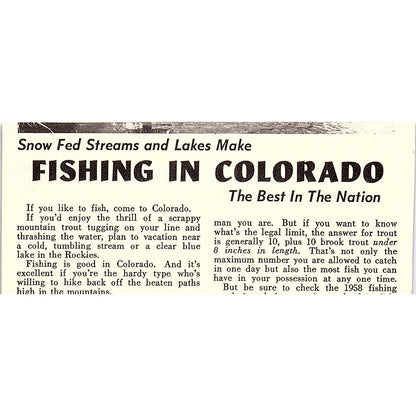 Davidson's Lodge Evergreen CO 1958 Ad AG1-M3