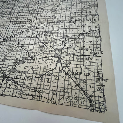 1920s Walworth County Wisconsin Full County Fold Out Plat Map 13.25" K28