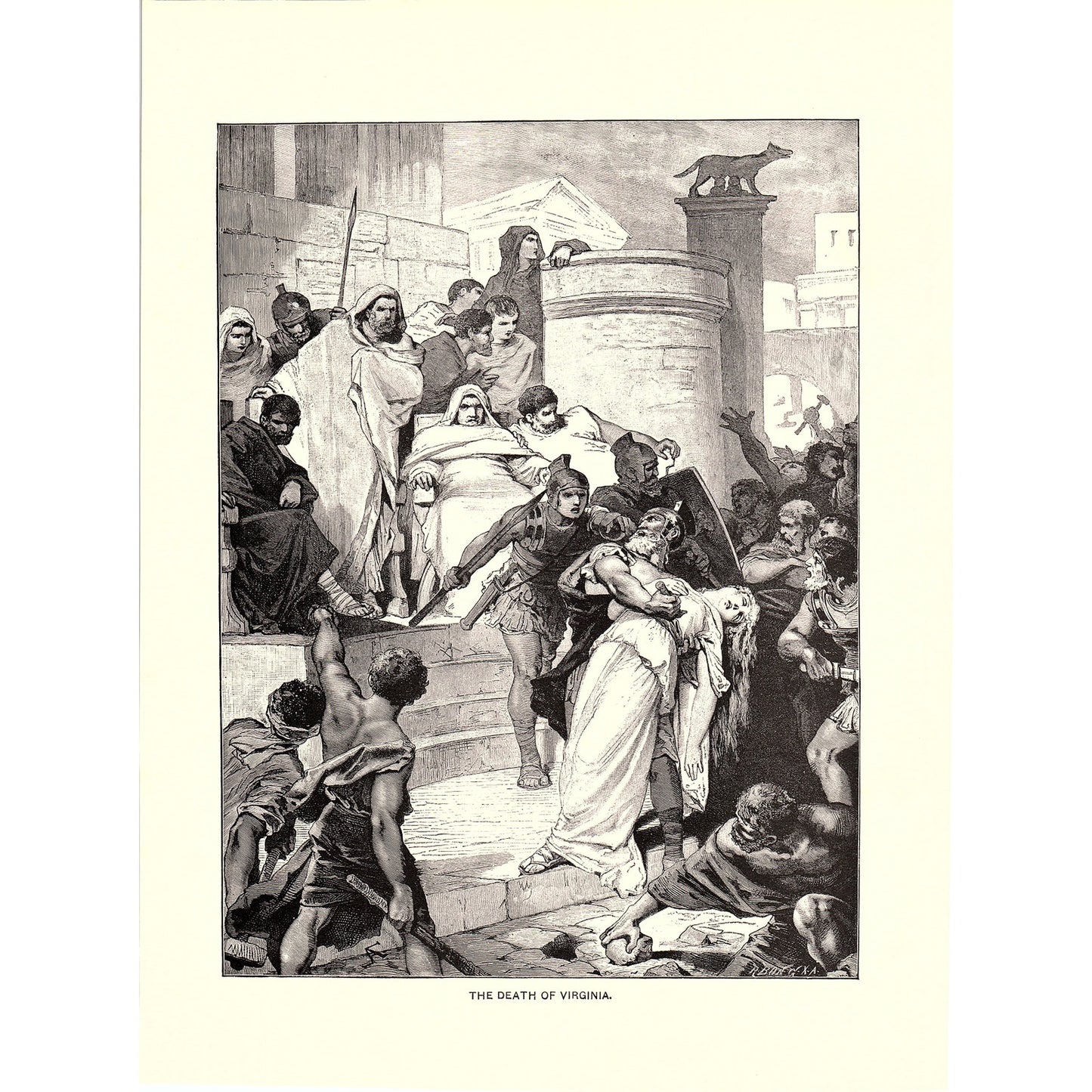 The Death of Virginia Thomas Babington Macaulay Engraving Art Print 8x11 V4