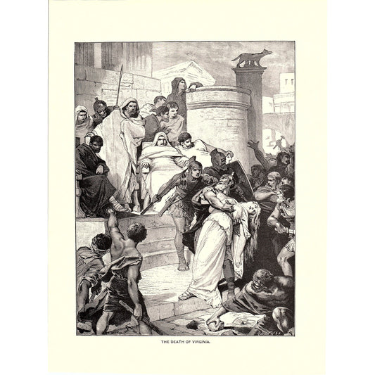 The Death of Virginia Thomas Babington Macaulay Engraving Art Print 8x11 V4