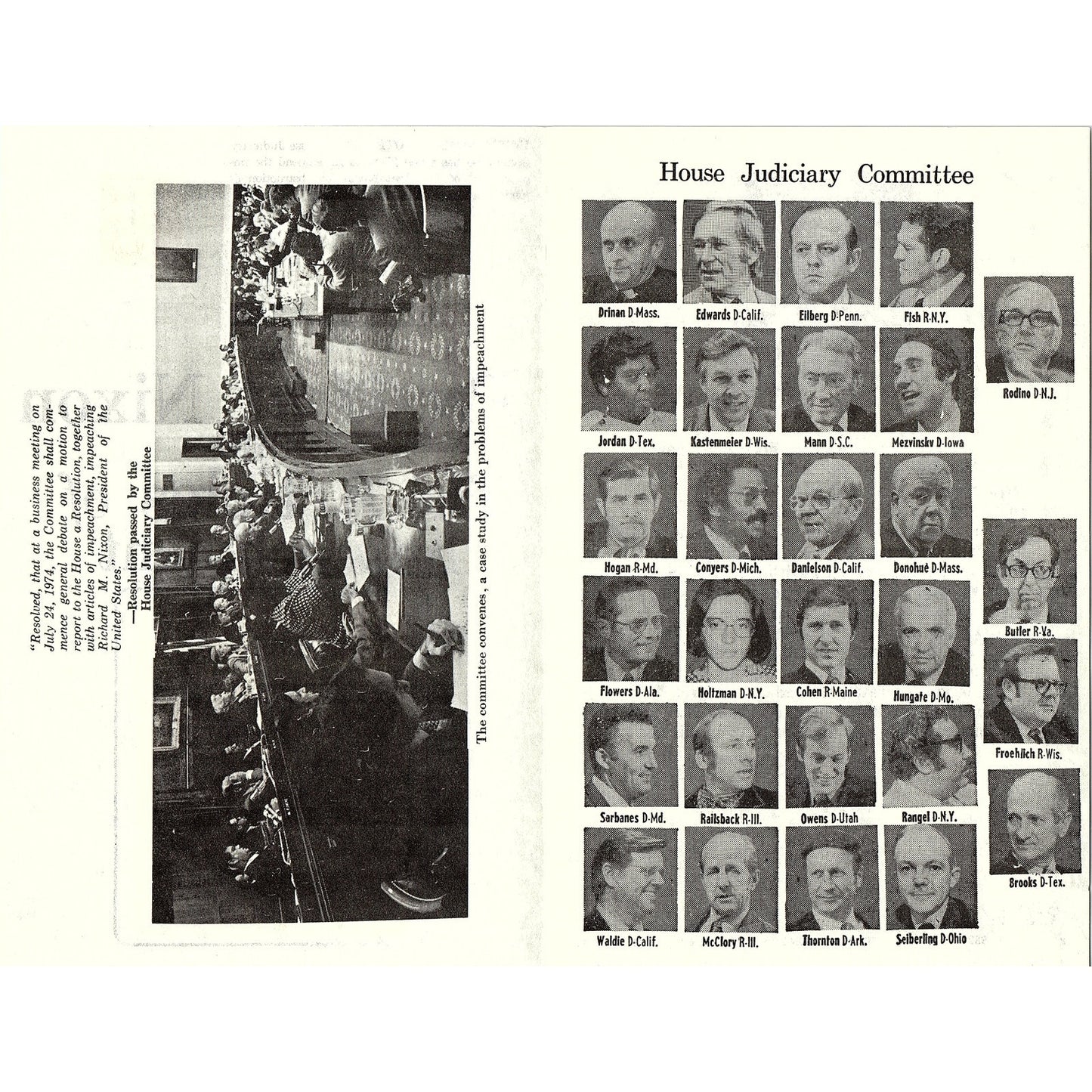 1974 President Nixon and The Articles of Impeachment Watergate Leaflet AF3-10