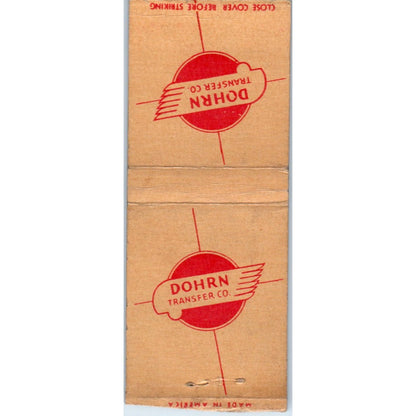 Dohrn Transfer Co Rock Island IL Vintage Matchbook Cover SD4-Y16