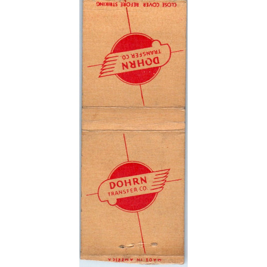 Dohrn Transfer Co Rock Island IL Vintage Matchbook Cover SD4-Y16