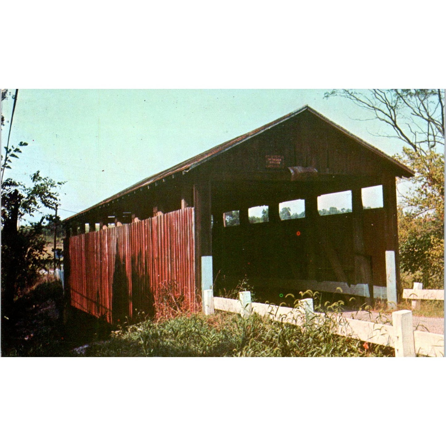 Clinton County 9 Clark Township Martinsville OH Covered Bridge Postcard PC11