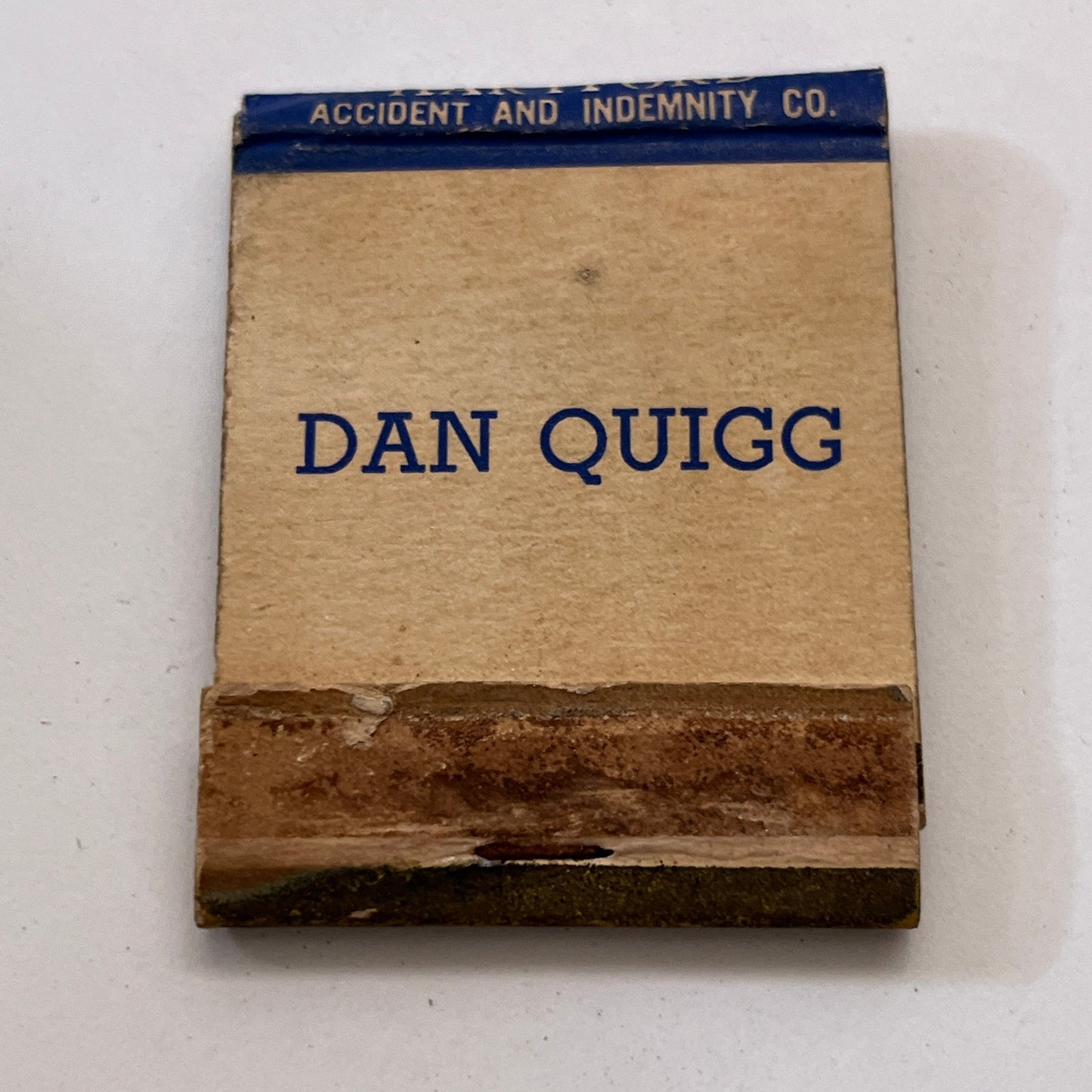 Dan Quigg General Ins and Bonds Vintage Matchbook Cover TB8-MB3-8