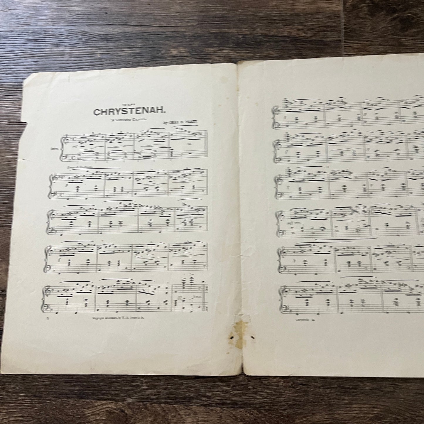Chrystenah Schottische Caprice Charles A Pratt 1899 Sheet Music V33-4