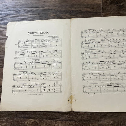 Chrystenah Schottische Caprice Charles A Pratt 1899 Sheet Music V33-4