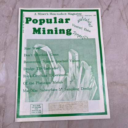1987 Jan/Feb - Popular Mining Magazine - Treasure Hunting Prospecting Gold M11