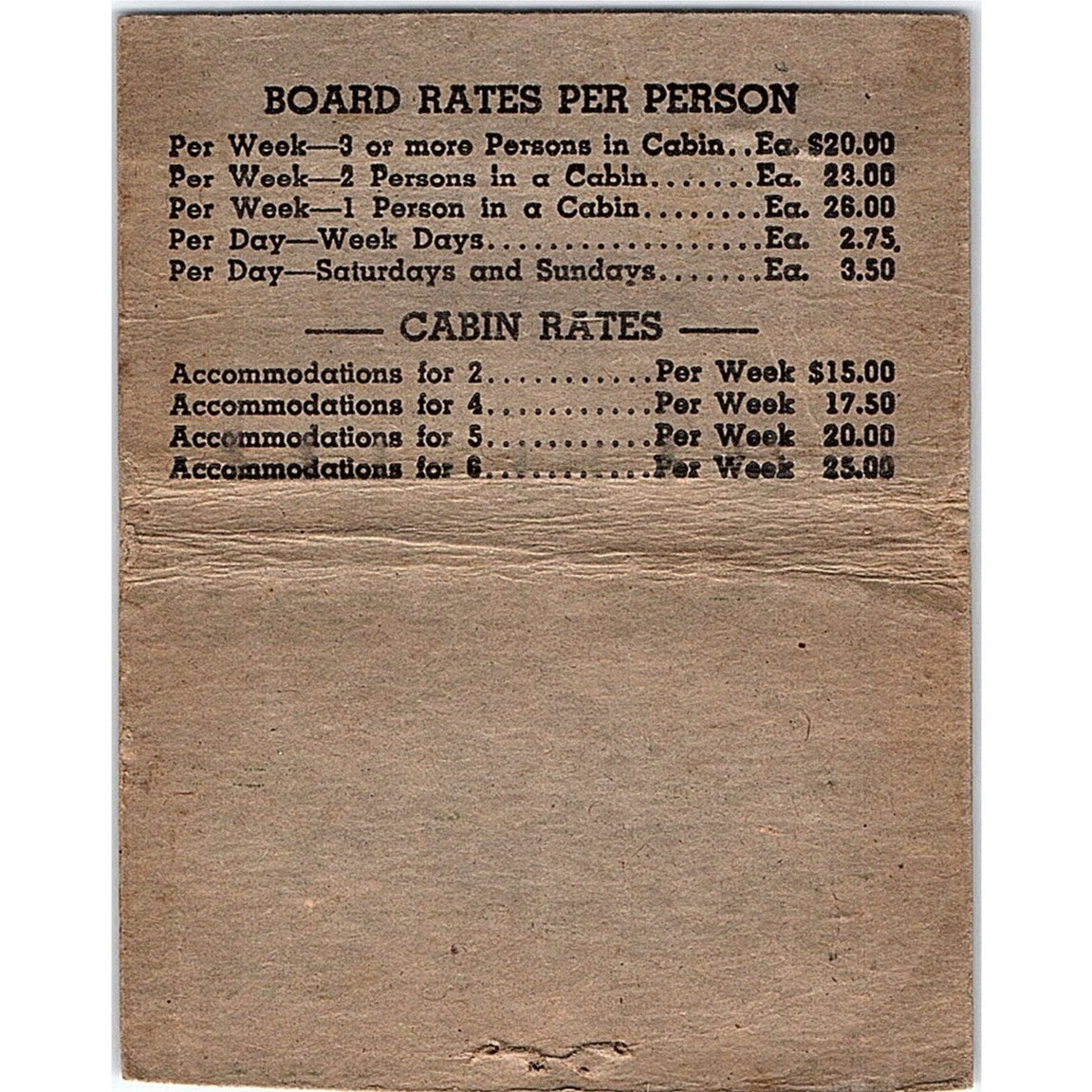 Bear Lake Resort Carl W. Moebius Frank Heiderer Vtg Large Matchbook Cover TH2-Y2